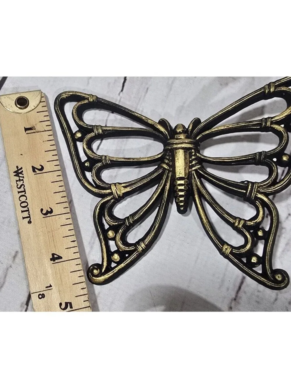 3 Upcycled Homco Butterfly Wall Art Dark Academia Cottagecore Figures Eclectic
